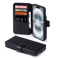 iPhone 16 Hoesje - Luxe MobyDefend Wallet Bookcase - Zwart