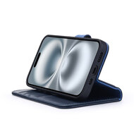iPhone 16 Hoesje - Luxe MobyDefend Wallet Bookcase - Blauw