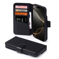 iPhone 16 Pro Hoesje - Luxe MobyDefend Wallet Bookcase - Zwart