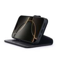iPhone 16 Pro Hoesje - Luxe MobyDefend Wallet Bookcase - Zwart