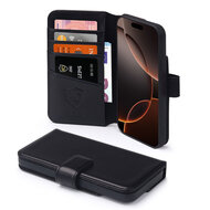 iPhone 16 Pro Max Hoesje - Luxe MobyDefend Wallet Bookcase - Zwart