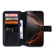 iPhone 16 Pro Max Hoesje - Luxe MobyDefend Wallet Bookcase - Zwart