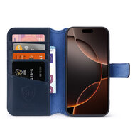 iPhone 16 Pro Max Hoesje - Luxe MobyDefend Wallet Bookcase - Blauw