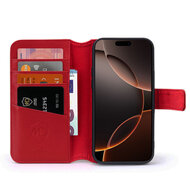 iPhone 16 Pro Max Hoesje - Luxe MobyDefend Wallet Bookcase - Rood