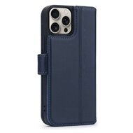 iPhone 16 Pro Hoesje - Luxe MobyDefend Wallet Bookcase - Blauw