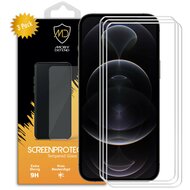3-Pack iPhone 12 Pro Max Screenprotectors - MobyDefend Case-Friendly Screensavers - Gehard Glas