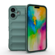 iPhone 16 Hoesje - MobyDefend TPU Gripcase - Groen