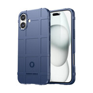iPhone 16 Hoesje - Mobydefend Rugged Shield TPU Backcover - Blauw
