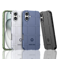 iPhone 16 Hoesje - Mobydefend Rugged Shield TPU Backcover - Zwart