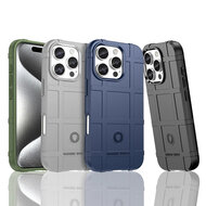 iPhone 16 Pro Max Hoesje - Mobydefend Rugged Shield TPU Backcover - Blauw