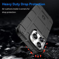 iPhone 16 Pro Max Hoesje - Mobydefend Rugged Shield TPU Backcover - Blauw