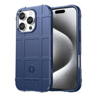 iPhone 16 Pro Max Hoesje - Mobydefend Rugged Shield TPU Backcover - Blauw