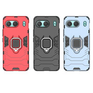 OnePlus Nord 4 Hoesje - MobyDefend Dubbelgelaagde Pantsercase Met Standaard - Rood