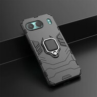 OnePlus Nord 4 Hoesje - MobyDefend Dubbelgelaagde Pantsercase Met Standaard - Rood