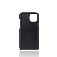 iPhone 16 Pro Hoesje - MobyDefend Lederen Backcover Met Vakjes Voor Pasjes - Zwart