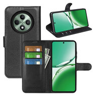 Oppo Reno12 F Hoesje - MobyDefend Kunstleren Wallet Book Case (Sluiting Voorkant) - Zwart