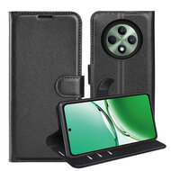 Oppo Reno12 F Hoesje - MobyDefend Kunstleren Wallet Book Case (Sluiting Voorkant) - Zwart