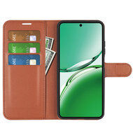 Oppo Reno12 F Hoesje - MobyDefend Kunstleren Wallet Book Case (Sluiting Voorkant) - Bruin