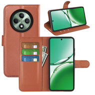Oppo Reno12 F Hoesje - MobyDefend Kunstleren Wallet Book Case (Sluiting Voorkant) - Bruin