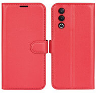 Oppo A80 5G Hoesje - MobyDefend Kunstleren Wallet Book Case (Sluiting Voorkant) - Rood