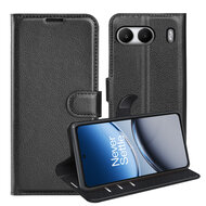 OnePlus Nord 4 Hoesje - MobyDefend Kunstleren Wallet Book Case (Sluiting Voorkant) - Zwart