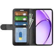 Oppo A80 5G Hoesje - MobyDefend Wallet Book Case (Sluiting Achterkant) - Zwart