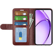 Oppo A80 5G Hoesje - MobyDefend Wallet Book Case (Sluiting Achterkant) - Bruin