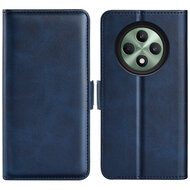 Oppo Reno12 F Hoesje - MobyDefend Luxe Wallet Book Case (Sluiting Zijkant) - Blauw