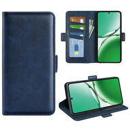 Oppo Reno12 F Hoesje - MobyDefend Luxe Wallet Book Case (Sluiting Zijkant) - Blauw