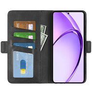Oppo A80 5G Hoesje - MobyDefend Luxe Wallet Book Case (Sluiting Zijkant) - Zwart