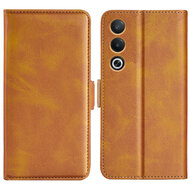 Oppo A80 5G Hoesje - MobyDefend Luxe Wallet Book Case (Sluiting Zijkant) - Lichtbruin