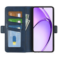 Oppo A80 5G Hoesje - MobyDefend Luxe Wallet Book Case (Sluiting Zijkant) - Blauw