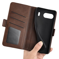 OnePlus Nord 4 Hoesje - MobyDefend Luxe Wallet Book Case (Sluiting Zijkant) - Bruin
