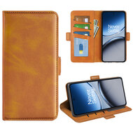 OnePlus Nord 4 Hoesje - MobyDefend Luxe Wallet Book Case (Sluiting Zijkant) - Lichtbruin