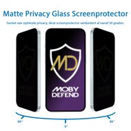2-Pack MobyDefend Samsung Galaxy A54 Screenprotectors - Matte Privacy Glass Screensavers