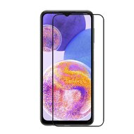 3-Pack Samsung Galaxy A23 Screenprotectors - MobyDefend Screensavers Met Zwarte Randen - Gehard Glas