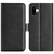 iPhone 16 Hoesje - MobyDefend Luxe Wallet Book Case (Sluiting Zijkant) - Zwart