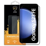Samsung Galaxy S23 FE Screenprotector - MobyDefend Screensaver Met Zwarte Randen - Gehard Glas 