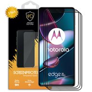 3-Pack Motorola Edge 30 Pro Screenprotectors - MobyDefend Screensaver Met Zwarte Randen - Gehard Glas