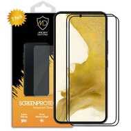 2-Pack Samsung Galaxy S22 Screenprotectors - MobyDefend Screensavers Met Zwarte Randen - Gehard Glas 