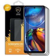 3-Pack Motorola Moto E32 / E32S Screenprotectors - MobyDefend Screensaver Met Zwarte Randen - Gehard Glas
