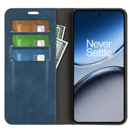 OnePlus Nord 4 Hoesje - Luxe Wallet Bookcase (Magnetische Sluiting) - Blauw