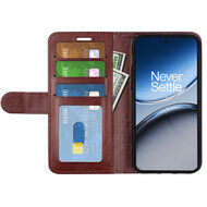 OnePlus Nord 4 Hoesje - MobyDefend Wallet Book Case (Sluiting Achterkant) - Bruin