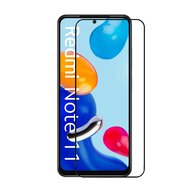 Xiaomi Redmi Note 11 / Note 11S Screenprotector - MobyDefend Screensaver Met Zwarte Randen - Gehard Glas