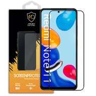 Xiaomi Redmi Note 11 / Note 11S Screenprotector - MobyDefend Screensaver Met Zwarte Randen - Gehard Glas