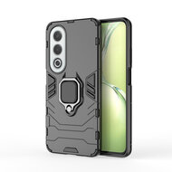 Oppo A80 5G Hoesje - MobyDefend Dubbelgelaagde Pantsercase Met Standaard - Zwart