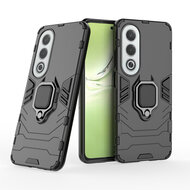 Oppo A80 5G Hoesje - MobyDefend Dubbelgelaagde Pantsercase Met Standaard - Zwart