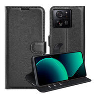 Xiaomi 13T / 13T Pro Hoesje - MobyDefend Kunstleren Wallet Book Case (Sluiting Voorkant) - Zwart