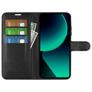 Xiaomi 13T / 13T Pro Hoesje - MobyDefend Kunstleren Wallet Book Case (Sluiting Voorkant) - Zwart