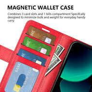 Xiaomi 13T / 13T Pro Hoesje - MobyDefend Wallet Book Case (Sluiting Achterkant) - Bruin